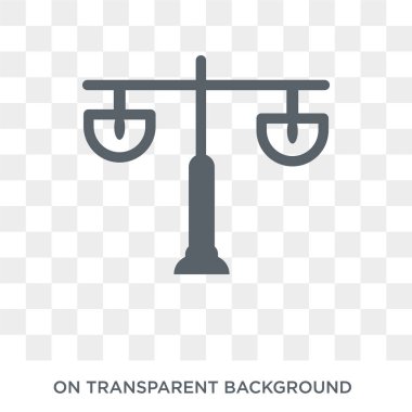 Elektrik direği simgesi. Elektrik direği tasarım konsepti tarım, tarım ve Bahçe koleksiyonu. Basit öğe vektör çizim şeffaf arka plan üzerinde.