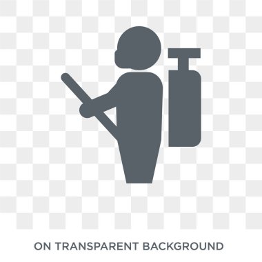 Böcek ilacı simgesi. Böcek ilacı tasarım konsepti tarım, tarım ve Bahçe koleksiyonu. Basit öğe vektör çizim şeffaf arka plan üzerinde.