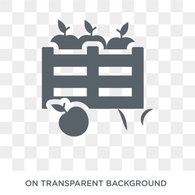 Hasat simgesi. Hasat tasarım konsepti tarım, tarım ve Bahçe koleksiyonu. Basit öğe vektör çizim şeffaf arka plan üzerinde.