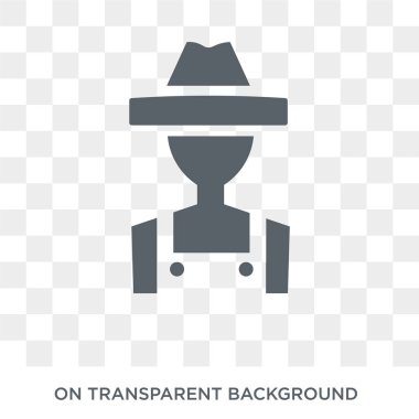 çiftlik römork simgesi. çiftlik römork tasarım konsepti tarım, tarım ve Bahçe koleksiyonu. Basit öğe vektör çizim şeffaf arka plan üzerinde.