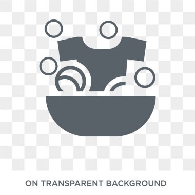 Simge yıkayın. Trendy düz vektör toplama temizlik üzerinden saydam arka plan üstünde kutsal kişilerin resmi yıkama. Yüksek kalitede yıkama simge kullanımı web ve mobil için dolu