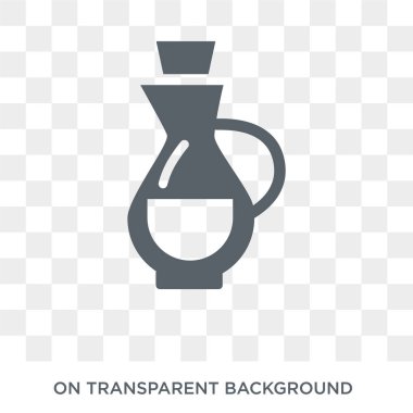 sirke simgesi. Trendy düz vektör sirke simgesi toplama temizlik üzerinden saydam arka plan. Yüksek kaliteli dolu sirke simge kullanımı için web ve hareket eden