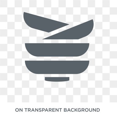 Yemekleri simgesi. Trendy düz vektör toplama temizlik üzerinden saydam arka plan üstünde kutsal kişilerin resmi yemekler. Kaliteli yemekler simge kullanımı web ve mobil için dolu