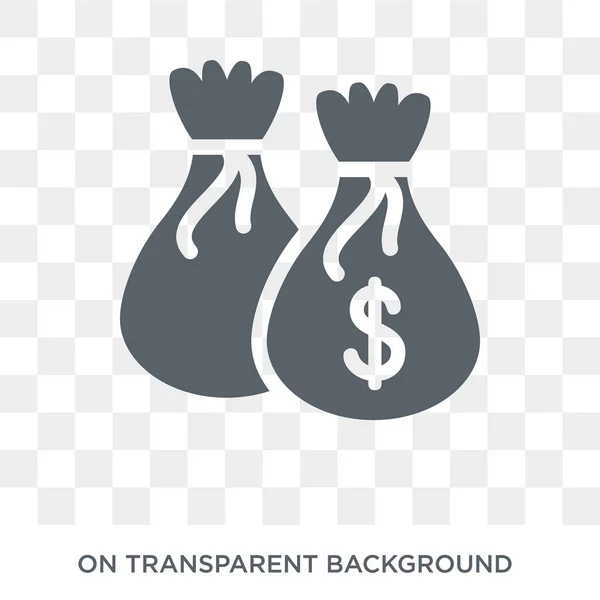 Εικονίδιο Τσάντα Χρημάτων Μοντέρνα Επίπεδη Διάνυσμα Χρήματα Στο Εικονίδιο Τσάντα — Διανυσματικό Αρχείο
