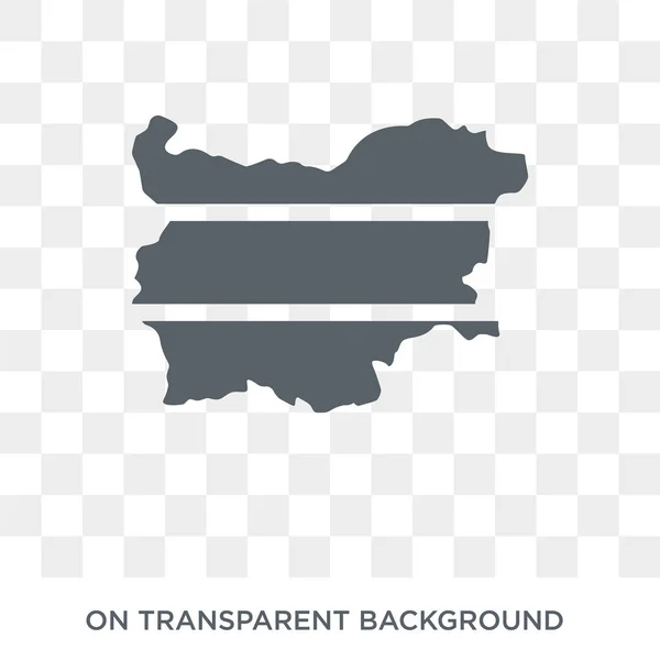 Bandera Bulgaria Icono Trendy Flat Vector Bulgaria Flag Icon Transparent — Vector de stock