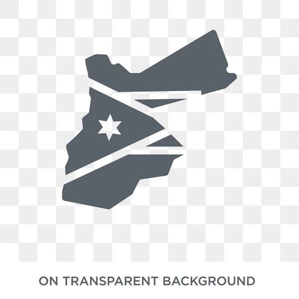 Jordan Flag Icon Trendy Flat Vector Jordan Flag Icon Transparent — Stock Vector