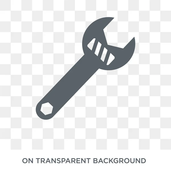 Spanner Icon Trendy Flat Vector Spanner Icon Transparent Background Construction — Stock Vector