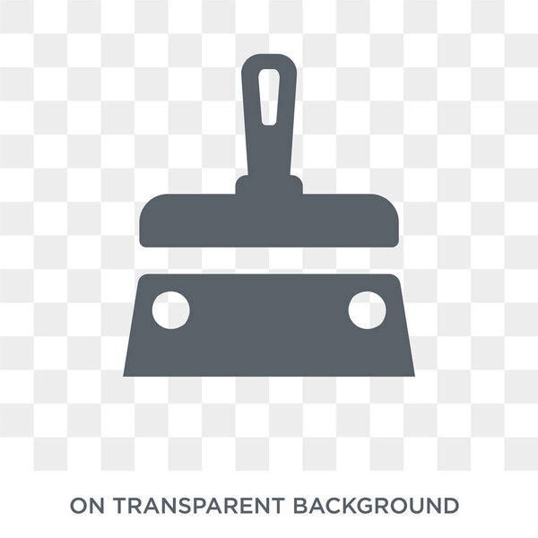 Putty knife icon. Trendy flat vector Putty knife icon on transparent background from Construction collection. High quality filled Putty knife symbol use for web and mobile