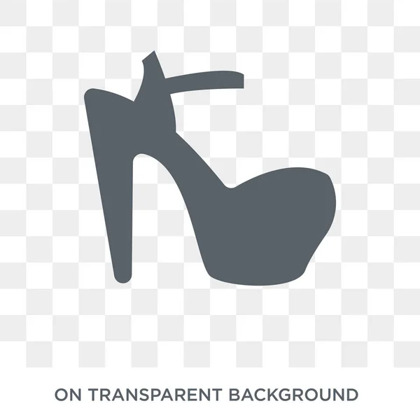 高鞋跟图标 从收藏的高脚跟设计的概念 简单的元素向量例证在透明背景 — 图库矢量图片