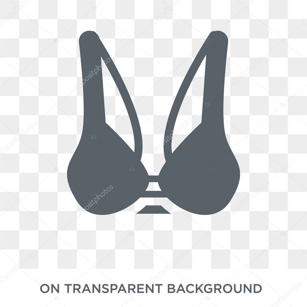 Brassiere icon. Brassiere design concept from Clothes collection. Simple element vector illustration on transparent background.