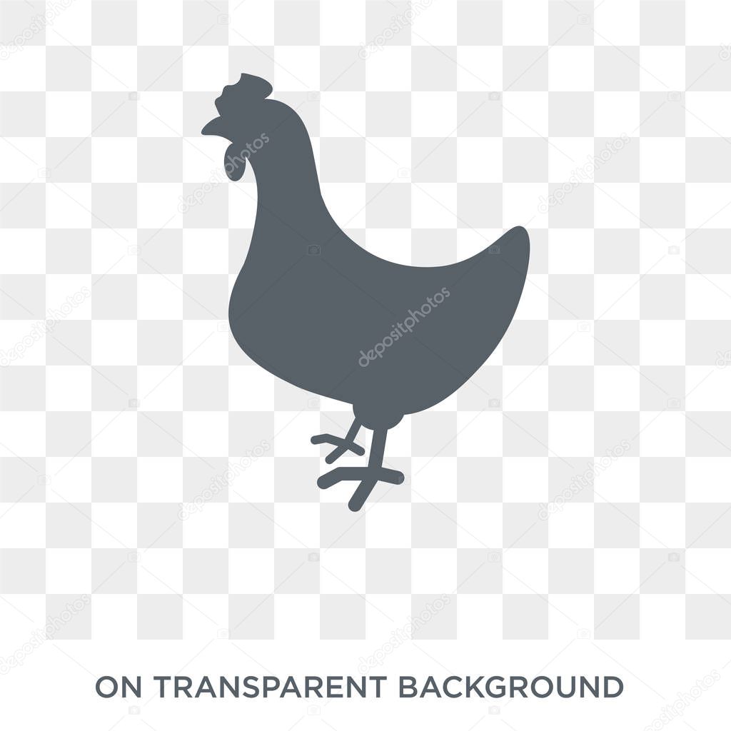 Hen icon. Hen design concept from Agriculture, Farming and Gardening collection. Simple element vector illustration on transparent background.