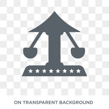 Uçan sandalye simge. Uçan sandalye sirk koleksiyonundan kavram tasarlayın. Basit öğe vektör çizim şeffaf arka plan üzerinde.