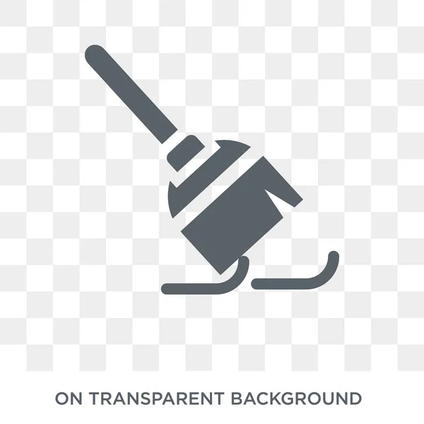 Broom Icon Trendy Flat Vector Broom Icon Transparent Background Cleaning — Stock Vector