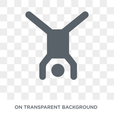 Akrobasi simgesi. Akrobasi tasarım konsepti sirk koleksiyonundan. Basit öğe vektör çizim şeffaf arka plan üzerinde.