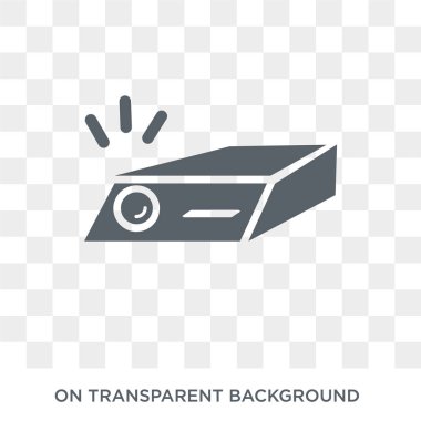 slide projector icon. Trendy flat vector slide projector icon on transparent background from Cinema collection. High quality filled slide projector symbol use for web and mobile