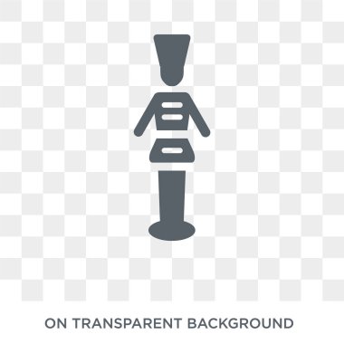 Fındıkkıran simgesi. Noel koleksiyonundan Fındıkkıran tasarım konsepti. Saydam arka planda basit eleman vektör çizimi.