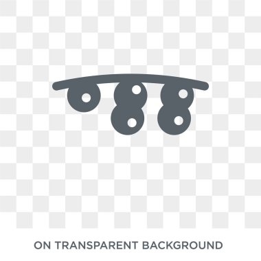 Işıklar simgesi. Işıkları Noel koleksiyon kavram tasarlayın. Basit öğe vektör çizim şeffaf arka plan üzerinde.