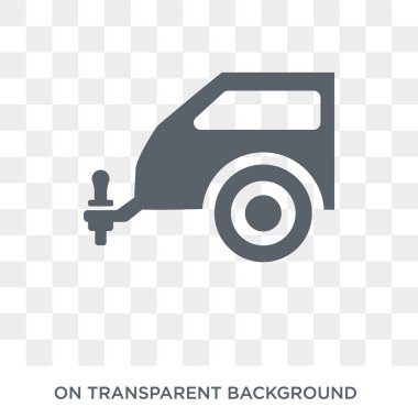 Araba towbar simgesi. Araba towbar tasarım konsepti araba parçaları koleksiyonundan. Basit öğe vektör çizim şeffaf arka plan üzerinde.