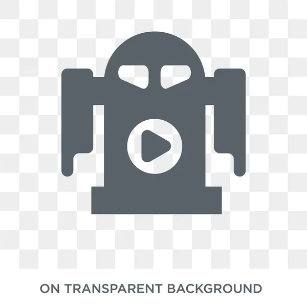 Icône R2D2 Icône Tendance Vecteur Plat R2D2 Sur Fond Transparent — Image vectorielle