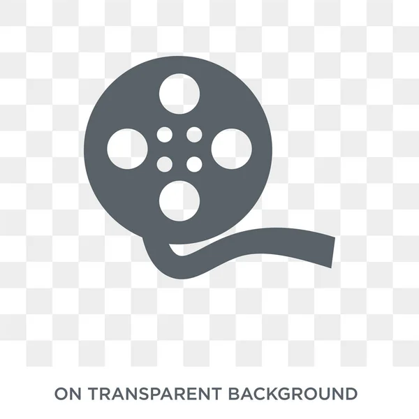 Movie Reel Icon Trendy Flat Vector Movie Reel Icon Transparent — Stock Vector