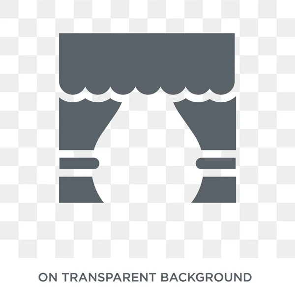 Cinema Curtains Icon Trendy Flat Vector Cinema Curtains Icon Transparent — Stock Vector