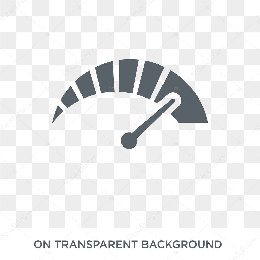 car speedometer icon. car speedometer design concept from  collection. Simple element vector illustration on transparent background.