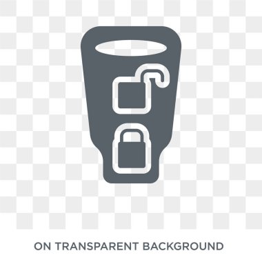 Araba kilit simgesi. Araba kilidi tasarım konsepti araba parçaları koleksiyonundan. Basit öğe vektör çizim şeffaf arka plan üzerinde.