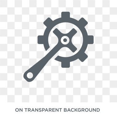 araba KRANK simgesi. araba araba parçaları toplama tasarım konsepti krank. Basit öğe vektör çizim şeffaf arka plan üzerinde.