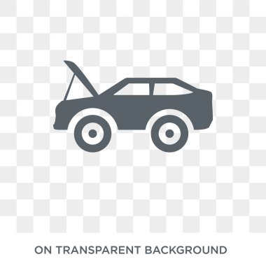 Araba kaporta simgesi. Araba kaporta tasarım konsepti araba parçaları koleksiyonundan. Basit öğe vektör çizim şeffaf arka plan üzerinde.