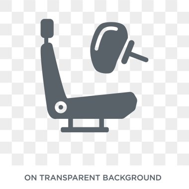 araba hava yastığı simgesi. Araba parçaları koleksiyonundan araba hava yastığı tasarım konsepti. Saydam arka planda basit eleman vektör çizimi.