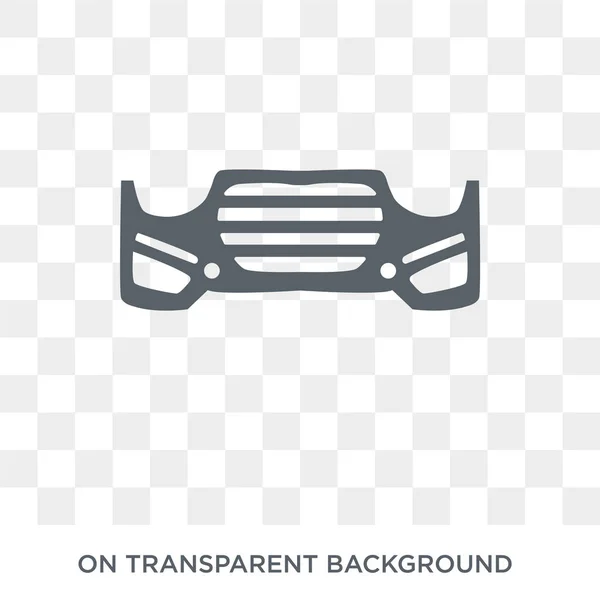 汽车保险杠图标 汽车保险杠设计的概念 从汽车零部件收集 简单的元素向量例证在透明背景 — 图库矢量图片