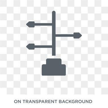 Yönlendirme simgesi. Yönlendirme tasarım konsepti kamp koleksiyonundan. Basit öğe vektör çizim şeffaf arka plan üzerinde.