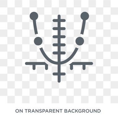 Tangent icon. Trendy flat vector Tangent icon on transparent background from Business and analytics collection. High quality filled Tangent symbol use for web and mobile