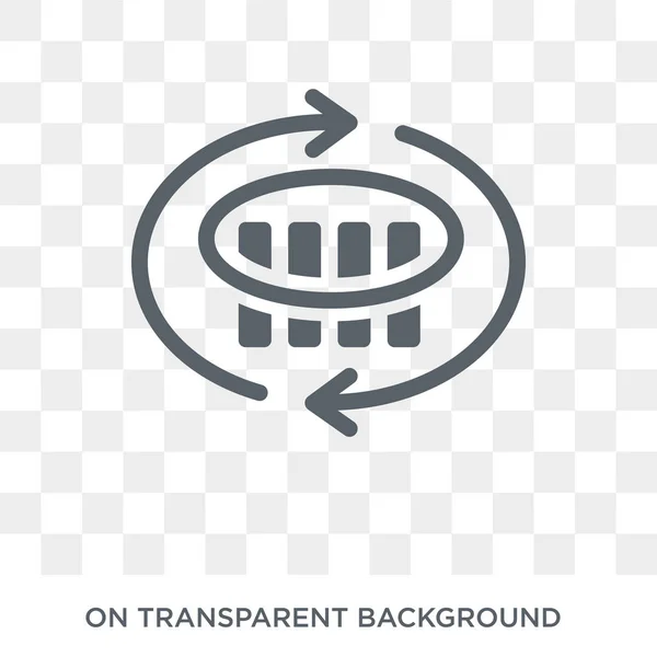 Synchronization Icon Trendy Flat Vector Synchronization Icon Transparent Background Business — 스톡 벡터