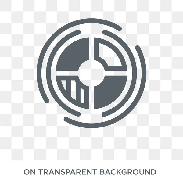 Kreisdiagramm Symbol Trendige Flache Vektor Kreisdiagramm Symbol Auf Transparentem Hintergrund — Stockvektor