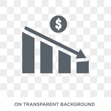 Recession icon. Trendy flat vector Recession icon on transparent background from business   collection. High quality filled Recession symbol use for web and mobile
