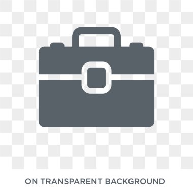 Portföy simgesi. İş koleksiyonundan şeffaf arka plan üzerinde Trendy düz vektör Portföy simgesi. Web ve mobil cihazlar için yüksek kaliteli dolgulu Portföy sembolü kullanımı