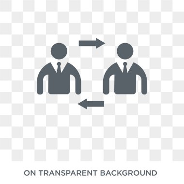 Karşılıklı simgesi. Trendy düz vektör şeffaf bir arka plan iş koleksiyonundan karşılıklı simgesi. Kaliteli karşılıklı simge kullanımı web ve mobil için dolu