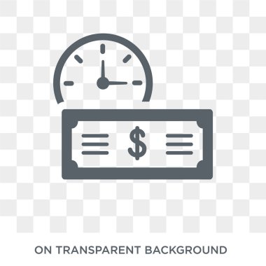 Yıllık ödeme simgesi. Yıllık ödeme tasarım konsepti rant koleksiyonundan. Basit öğe vektör çizim şeffaf arka plan üzerinde.