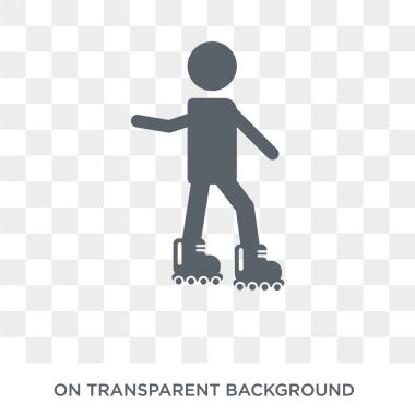 Rollerblade simgesi. Saydam arka plan etkinliği ve Hobiler koleksiyon trendy düz vektör Rollerblade simgesi. Rollerblade simge kullanımı web ve mobil için yüksek kaliteli dolu