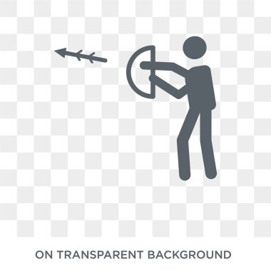 Avcılık simgesi. Trendy düz vektör etkinlik ve Hobiler koleksiyon şeffaf arka plan üstünde kutsal kişilerin resmi avcılık. Yüksek kaliteli av simge kullanımı web ve mobil için dolu