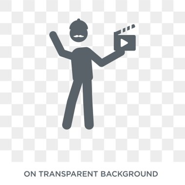 Film yapım simgesi. Trendy düz vektör Film şeffaf arka plan etkinliği ve Hobiler koleksiyon yapma simgesi. Yüksek kaliteli web ve mobil kullanım sembolü yapma Film dolu