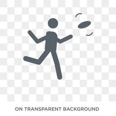 Frizbi simgesi. Aktivite ve Hobiler koleksiyonundan şeffaf arka plan trendy düz vektör Frizbi simgesi. Web ve mobil cihazlar için yüksek kaliteli dolgulu Frizbi sembolü kullanımı