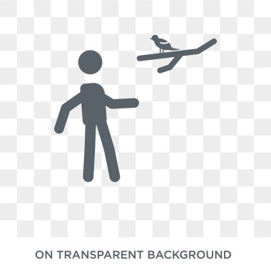 Bird watching icon. Trendy flat vector Bird watching icon on transparent background from Activity and Hobbies collection. High quality filled Bird watching symbol use for web and mobile