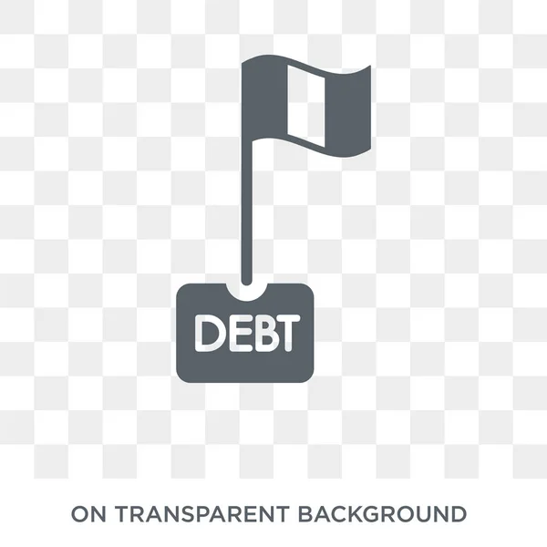 Значок Национального Долга Модный Плоский Вектор Иконка Национального Долга Прозрачном — стоковый вектор