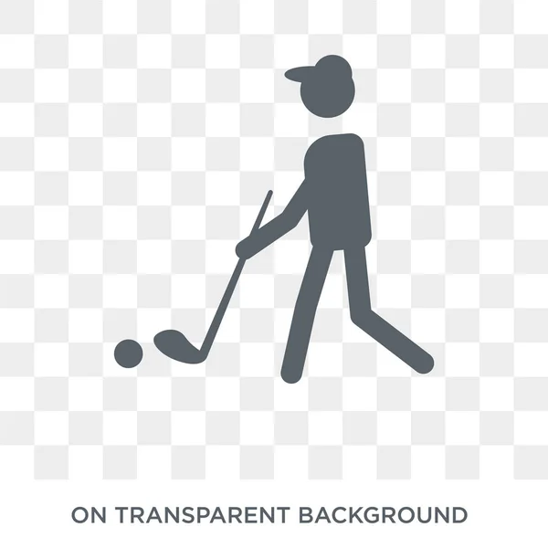 Golf Playing Icon Trendy Flat Vector Golf Playing Icon Transparent — Stock Vector