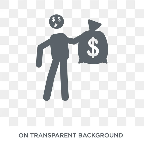 Greedy Icon Trendy Flat Vector Greedy Icon Transparent Background Activity — Stockový vektor