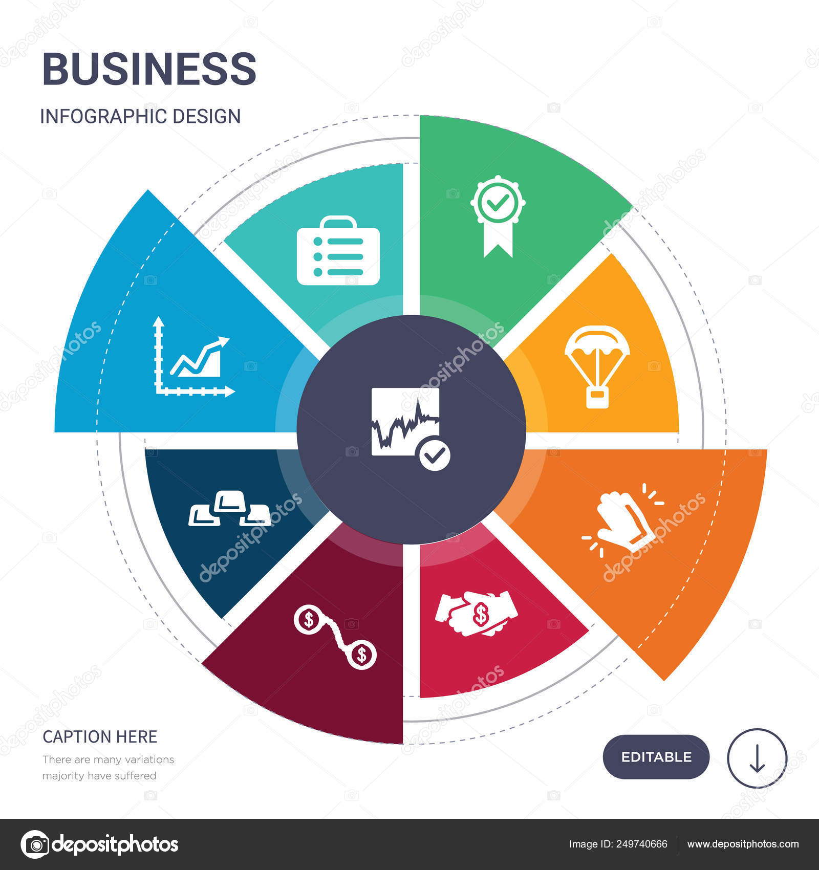 Set of simple business vector contains such as gilts