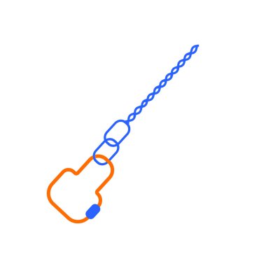 Web ve mobil uygulaması tasarımı, Carabiner logo kavramı için beyaz arka plan üzerinde izole çantanıza simge vektör