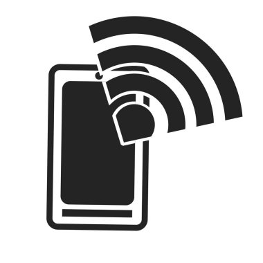 Web ve mobil uygulaması tasarımı, Smartphone logo kavramı için beyaz arka plan üzerinde izole Smartphone simge vektör